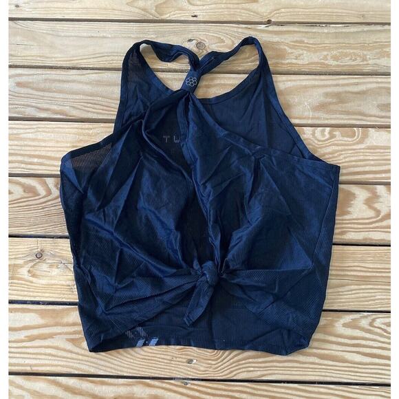 Honey Cut Dancewear Back Tie Tank Top Size Large Girls Black - Picture 2 of 4